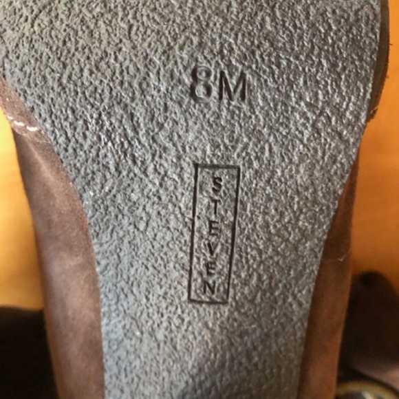 STEVEN brown suede boots size 8 - Picture 7 of 8